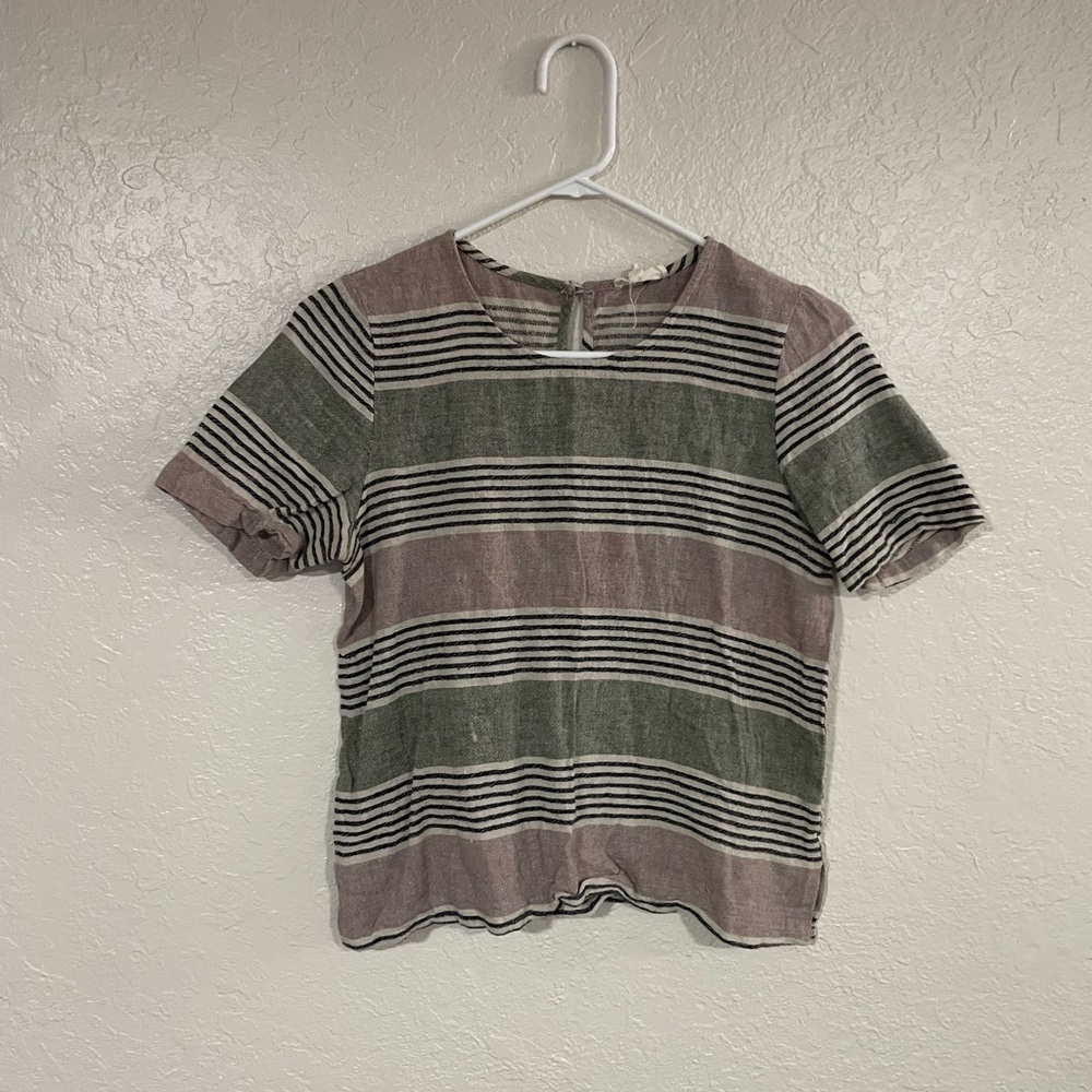 Striped linen top
